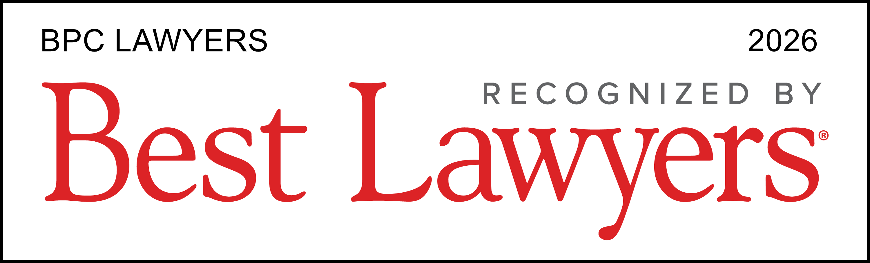 Best Lawyers 2026 - BPC Lawyers